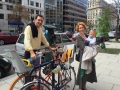 family biking